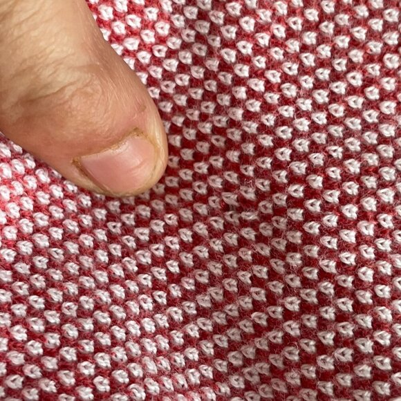 CH Carolina Herrera V-Neck Knit Sweater Men Large Pink White College Casual Work - Picture 10 of 10